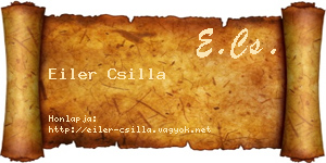 Eiler Csilla névjegykártya